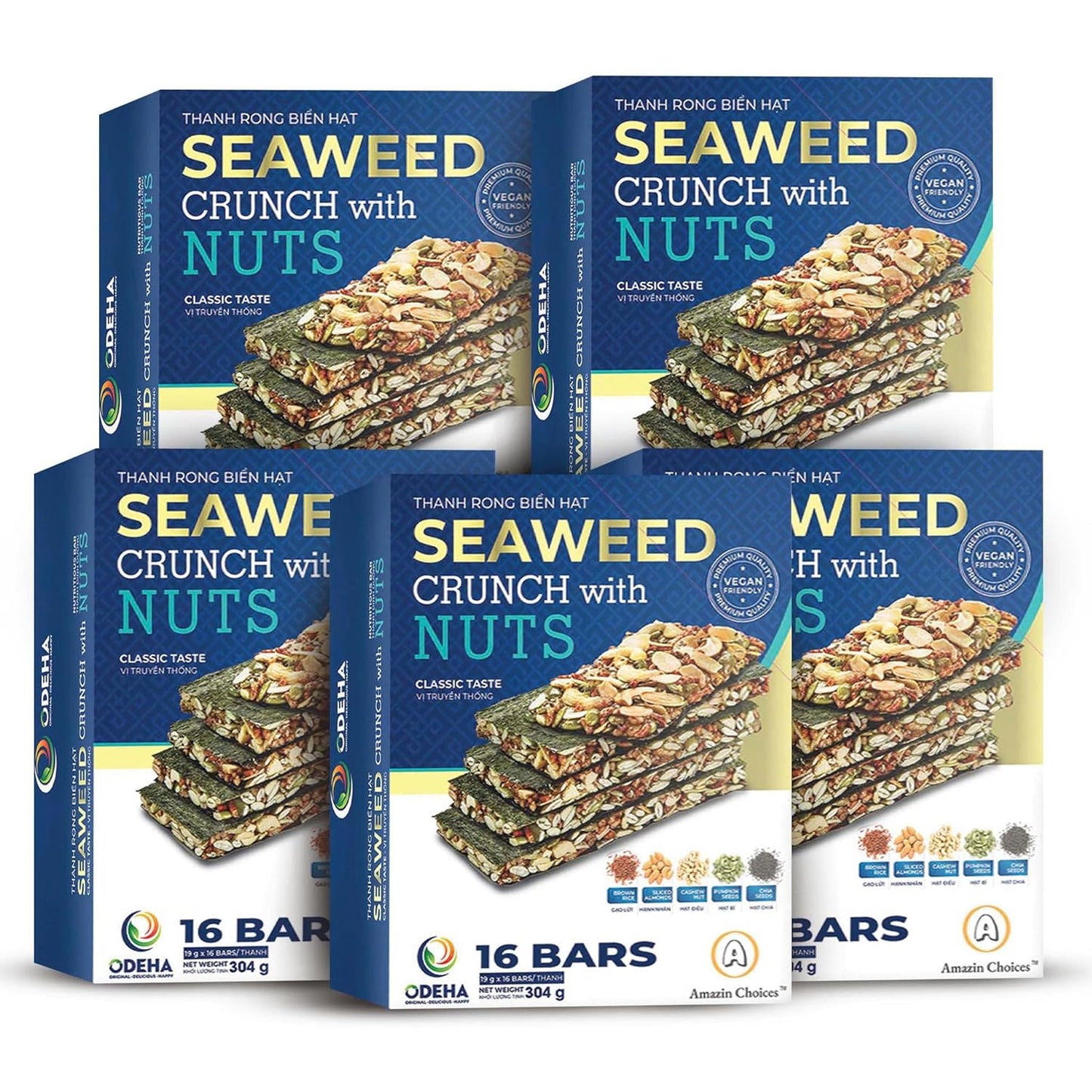 Amazin Choices Seaweed Crunch with Nuts Classic Taste, 10.7 oz., 16 ct