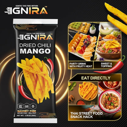 IGNIRA Dried Mango with chili, Pack of 6 (10.02 oz)