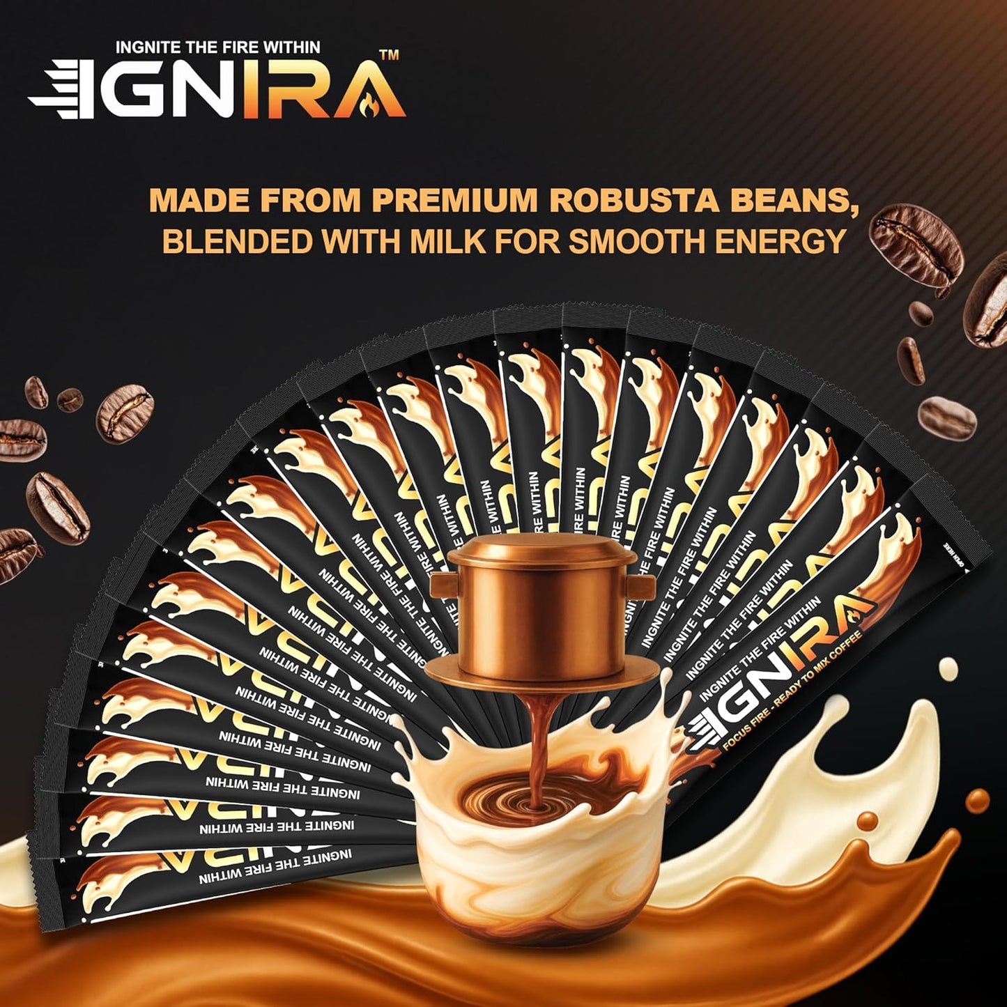 IGNIRA Original Instant Coffee, 20 Single-Serve Sticks (12.69 oz)