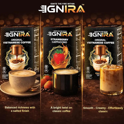 IGNIRA Himalayan Salted Coffee, Hot or Iced Milk Coffees, 20 Single-Serve Sticks (12.69 oz)