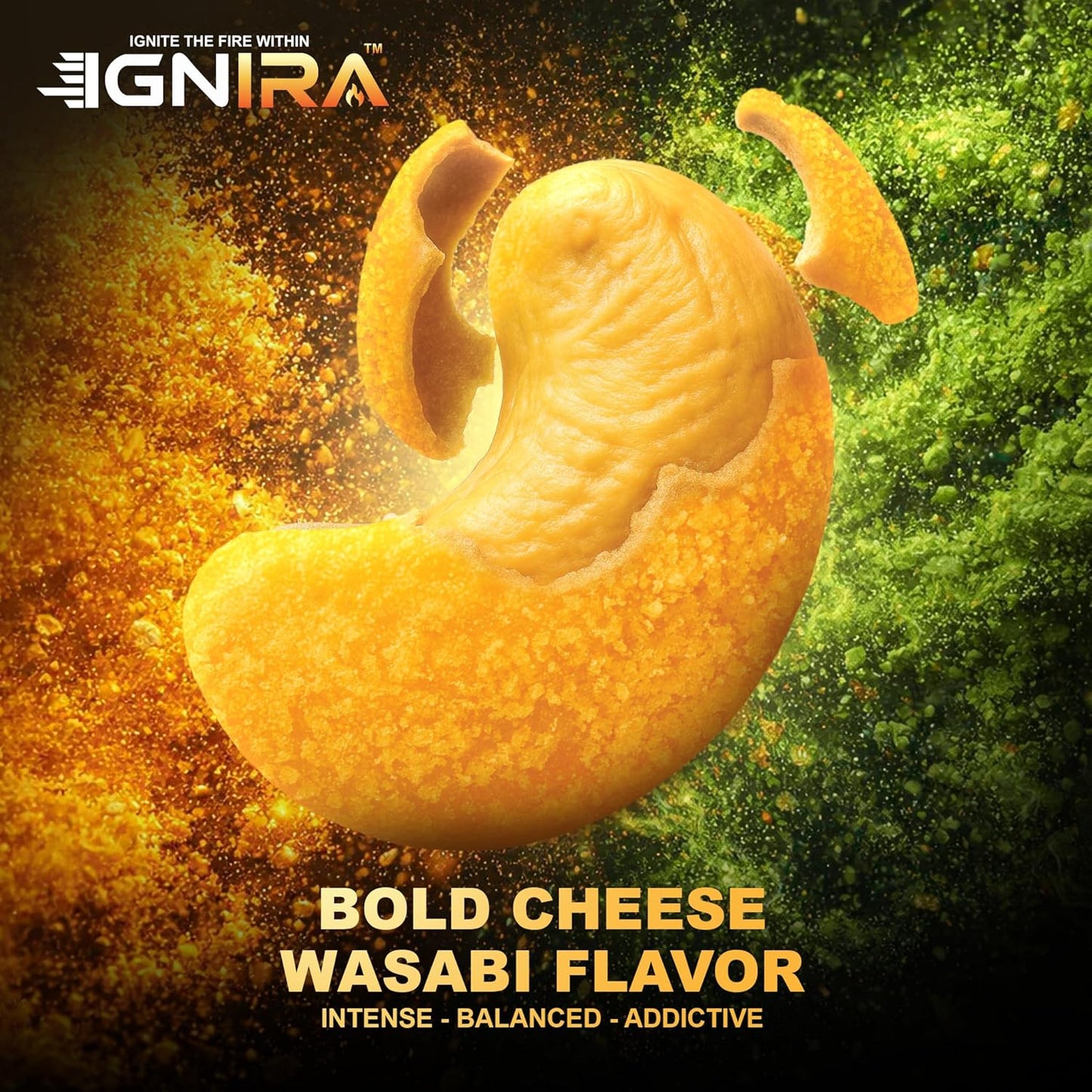 Cheese Wasabi Cashew Nuts, Pack of 6 (1.76 oz/unit)