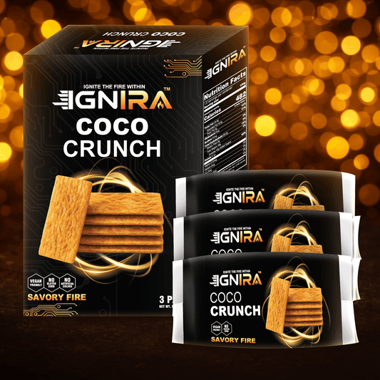 IGNIRA COCO Crunch Coconut Crackers, Pack of 3 (1.76 oz/unit)