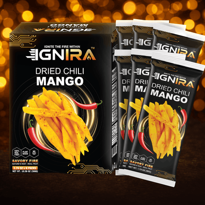 IGNIRA Dried Mango with chili, Pack of 6 (10.02 oz)