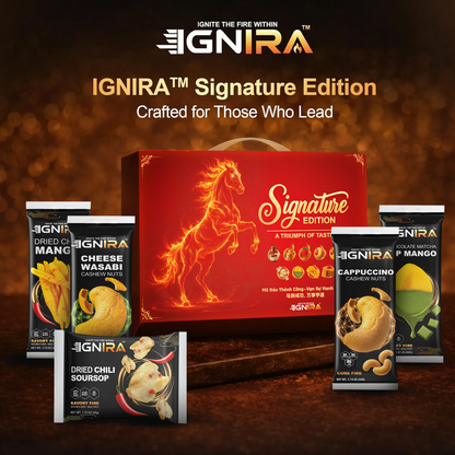 IGNIRA Taste of Excellence  ( 5 Flavors- Pack of 15 ) – Signature of Dried Soursop, Dried Mango, Cashews.