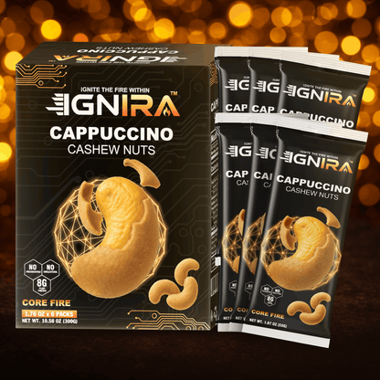 IGNIRA Cappuccino Cashew Nuts, Pack of 6 (1.76 oz/unit)