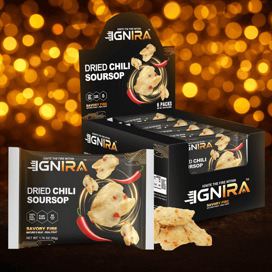 IGNIRA Spicy Dried Soursop with Chili, Pack of 6 (10.56 oz)