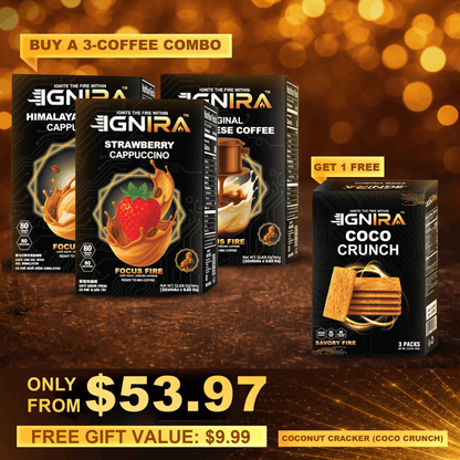 IGNIRA Instant Coffee Power Combo Pack (12.69oz/box) + Free Coco Crunch Gift (5.29oz) – Only $53.97 (Free Gift Value: $9.99