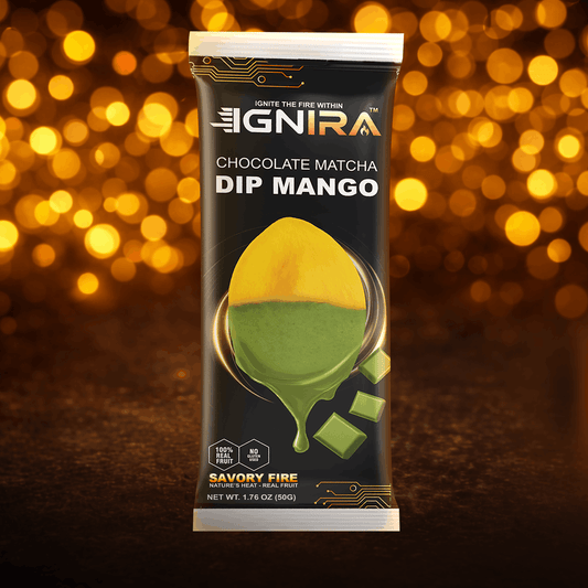 IGNIRA Dried Mango Slices Covered in Matcha Chocolate, Pack of 1 (1.67oz)